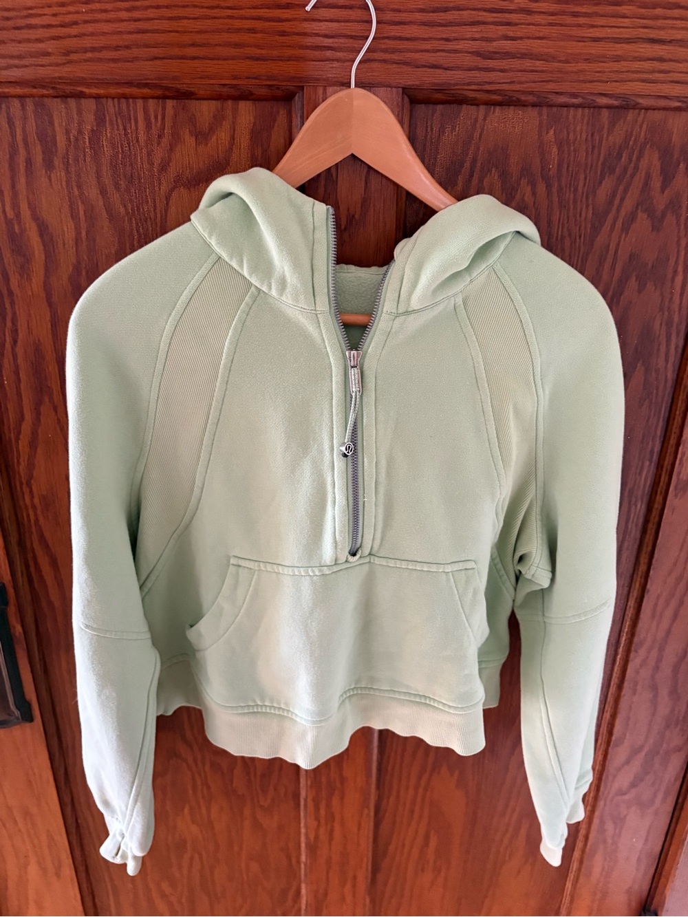 Lululemon Women's Half Zip Scuba Hoodie Sweatshirt Size XS/S Mint Green VGUC